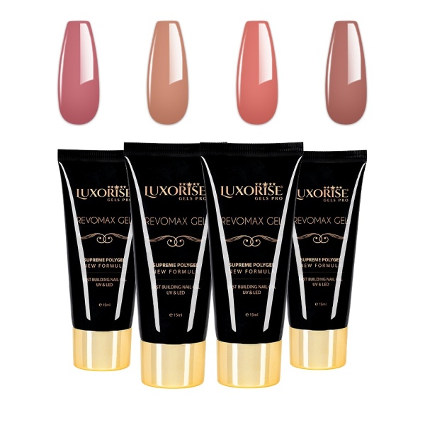 Set 4 Polygel REVOMAX LUXORISE, Brilliance Nails 06