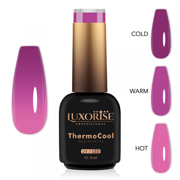 Oja Semipermanenta Termica 3 Culori LUXORISE ThermoCool - Dolly Grace 10ml