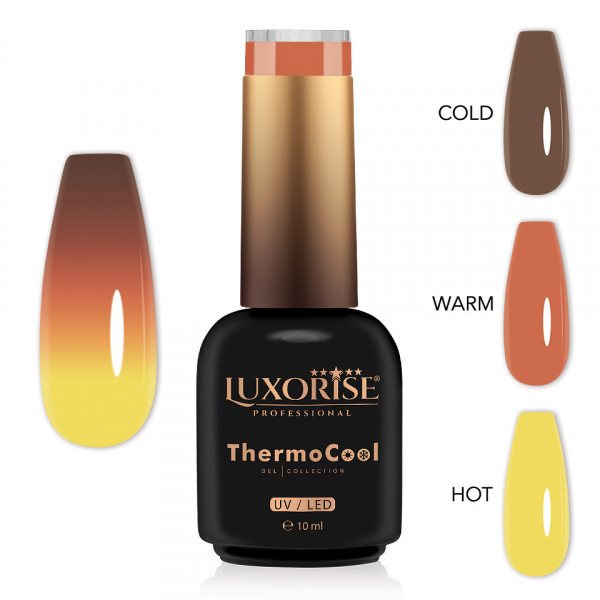 Oja Semipermanenta Termica 3 Culori LUXORISE ThermoCool - Hippie Hope 10ml