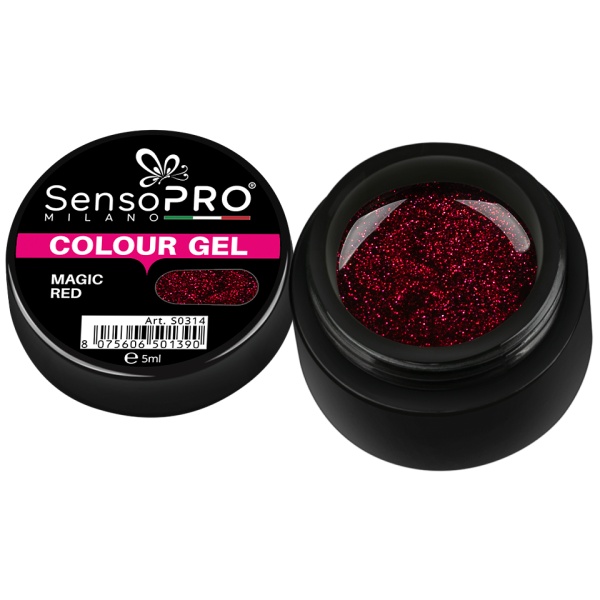 Gel UV Colorat Magic Red 5ml, SensoPRO Milano