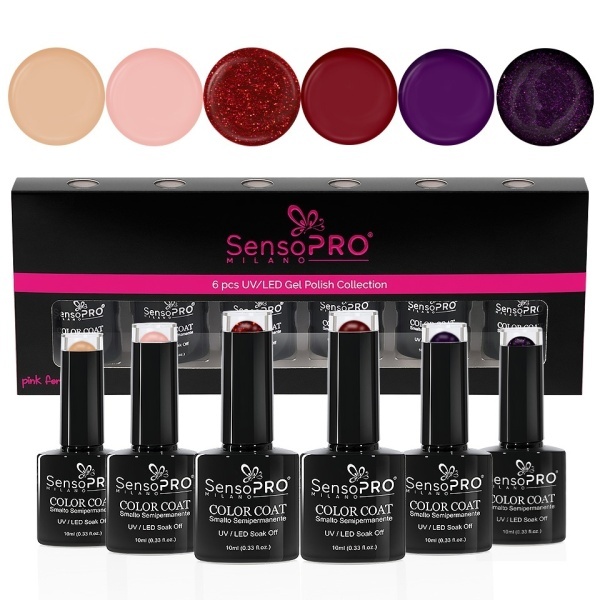 Set 6 Oje Semipermanente 10ml SensoPRO Milano, Hollywood Boulevard