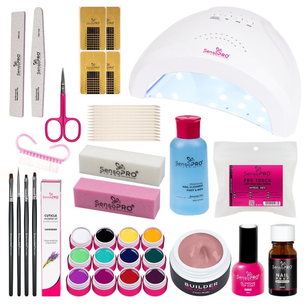 Kit Unghii Gel SensoPRO Milano Color Joy + Lampa UV LED