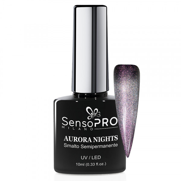 Oja Semipermanenta Aurora Nights SensoPRO Milano 10ml, Purple Sky 04