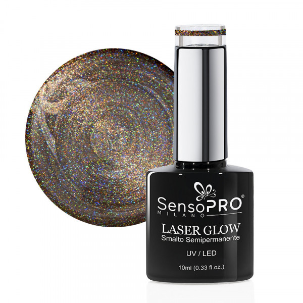 Oja Semipermanenta Holografica Laser Glow SensoPRO Milano 10ml, Star Illusion #21