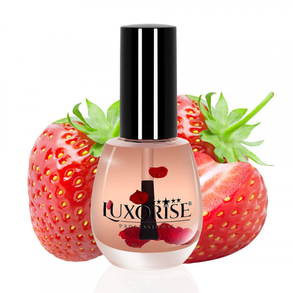 Ulei Cuticule cu Pensula Strawberry - LUXORISE, 15 ml