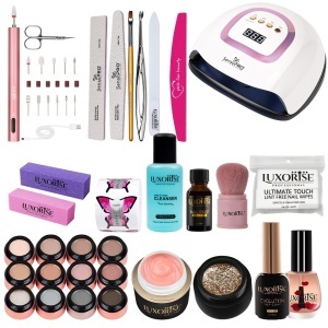 Baza Kit Unghii Gel LUXORISE Exclusive Elite + Lampa UV / LED