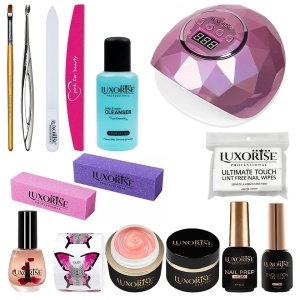 Baza Kit Unghii Gel LUXORISE Prestige Nails + Lampa UV / LED