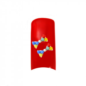 Decoratiuni Unghii 3D - Fundita culori multicolore set 2 bucati