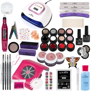 Kit Unghii False cu Gel UV SensoPRO Milano 15ml - Promotie #09 + CADOU Set 4 Pensule Manichiura