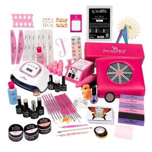 Kit Unghii False Duo cu Gel UV si Oja Semipermanenta SensoPRO Milano 10ml - Promotie #35 + CADOU