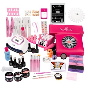 Kit Unghii False Duo cu Gel UV si Oja Semipermanenta SensoPRO Milano 10ml - Promotie #35 + CADOU