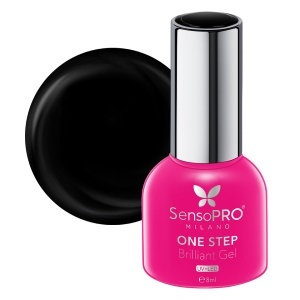 Oja Semipermanenta One Step Brilliant Gel SensoPRO Milano 8ml, Black Diamond #02