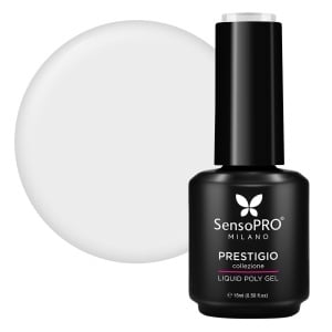 Polygel Lichid SensoPRO Milano PRESTIGIO, Milky White, 15ml