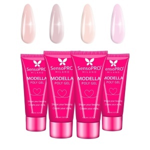 Set 4 Polygel Modella SensoPRO Milano, Velvet Nails 01