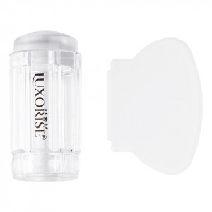 Stampila Unghii Silicon cu Racleta, Crystal Clear LUXORISE