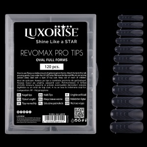 Tipsuri Reutilizabile REVOMAX PRO TIPS LUXORISE Oval - Full Forms pentru Polygel si gel, 120 buc