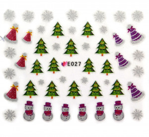 Folie Sticker 3D unghii, model E027 - Magical Gifts