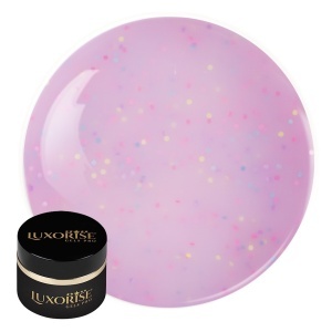 Gel UV Constructie Unghii Confetti Cake LUXORISE 15ml, Velvet Topping