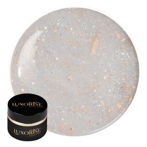 Gel UV Constructie Unghii RevoFlex Glitz LUXORISE 15ml, Moonstone Greige