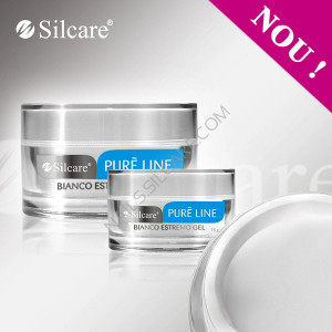 Gel UV Silcare Pure Line White - Alb, 15 gr.