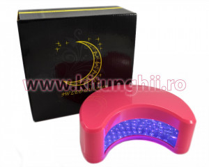 Lampa Profesionala cu LED si Timer 9W Fast-Dry Pink