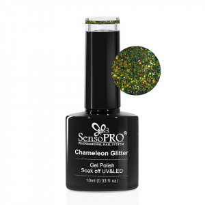 Oja Semipermanenta Cameleon Glitter SensoPRO 10ml - 002 Emerald Dreams