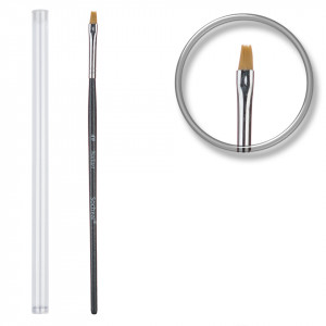 Pensula unghii aplicare gel UV nr.4 cu etui tubular - Black Sparkle