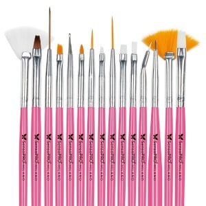 Set 15 Pensule Manichiura SensoPRO Milano, Soft Pink