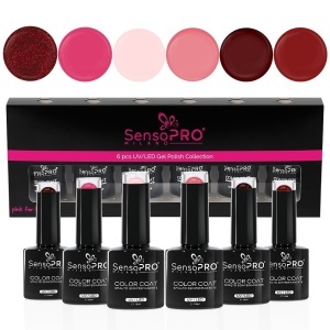 Set 6 Oje Semipermanente 10ml SensoPRO Milano, Cherry Cherry Lady