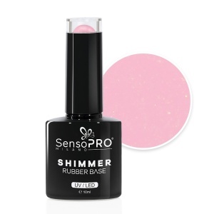 Shimmer Rubber Base SensoPRO Milano - #72 Glazed Ginger, 10ml