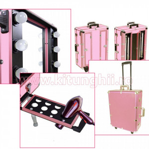Statie Profesionala Make-Up Premium Fraulein38 - Statie de Machiaj culoarea Candy Pink