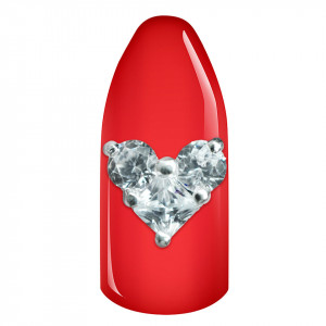 Decoratiune Unghii 3D - Diamond Heart