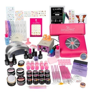 Kit Unghii False Duo cu Gel UV si Oja Semipermanenta SensoPRO Milano 10ml - Promotie #33 + CADOU