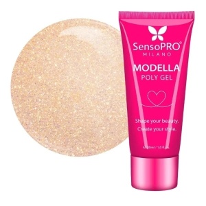 Polygel MODELLA SensoPRO Milano - Peach Luxe, 50ml