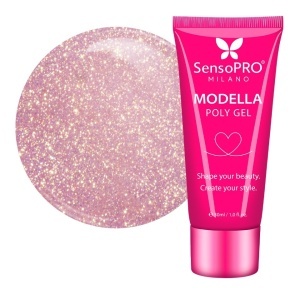 Polygel MODELLA SensoPRO Milano - Rose Gold Sheen, 30ml