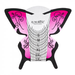 Sabloane Constructie Unghii Gel LUXORISE Germania, Pink Butterfly, 50 buc