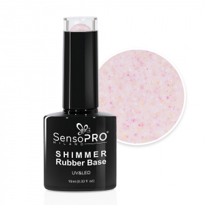 Shimmer Rubber Base SensoPRO Milano - #44 Sprinkled Spectacular, 10ml
