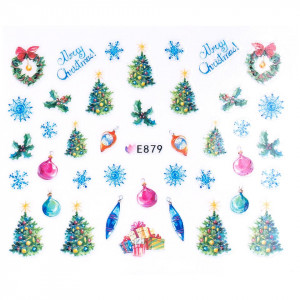 Sticker 3D Unghii LUXORISE, Christmas Letter E879