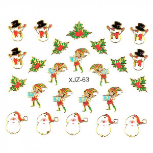 Sticker 3D Unghii LUXORISE XJZ-63, Christmas Collection