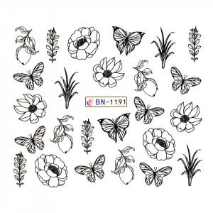Tatuaj unghii LUXORISE, Butterfly BN-1191