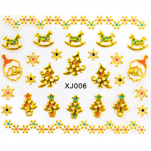 Folie Sticker 3D unghii, model xj006