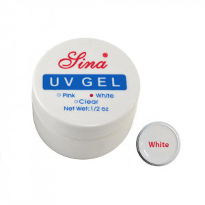 Gel Constructie Unghii UV Sina 15 ml White French - Alb