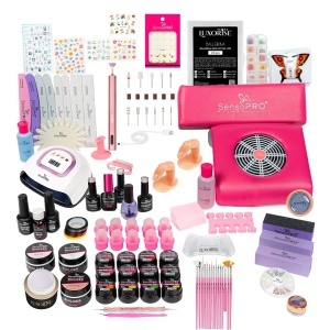 Kit Unghii False Duo cu Gel UV si Oja Semipermanenta SensoPRO Milano 10ml - Promotie #33 + CADOU