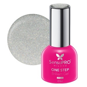 Oja Semipermanenta One Step Brilliant Gel SensoPRO Milano 8ml, Diamond Sparkle #76