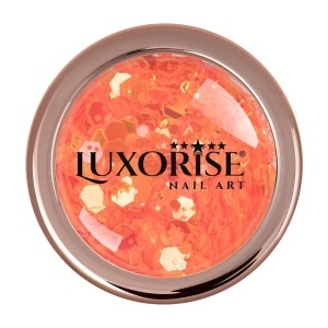 Paiete Unghii Neon Fluorescent LUXORISE, Hot Orange