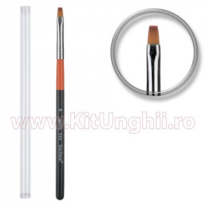 Pensula unghii pentru aplicare gel UV nr.6 - Orange Stripes