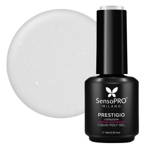 Polygel Lichid SensoPRO Milano PRESTIGIO, Milky Sheer, 15ml