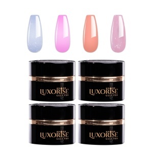 Set 4 Gel Constructie JellyFlex LUXORISE, Lovely Nails 01