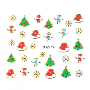 Sticker 3D Unghii LUXORISE XJZ-71, Christmas Collection
