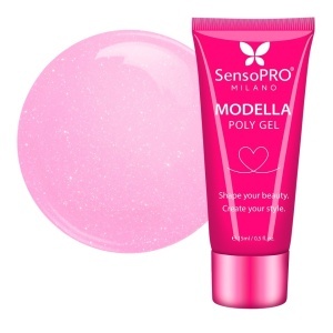Polygel MODELLA SensoPRO Milano - Pink Sheen, 15ml